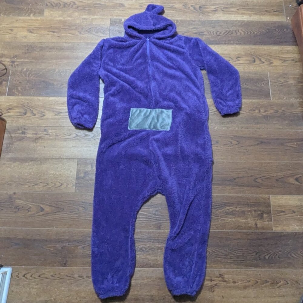 Teletubbies Tinky Winky Onsie Pajamas Cosplay Halloween Costume